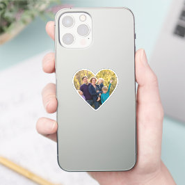 家族の写真、ハートシェイプシールのアップロード シール