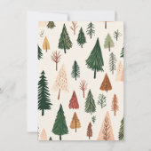 家族の写真 | パーソナライズされたクリスマスツリー カード (裏面)