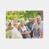 家族の写真 フリースブランケット (正面(横))