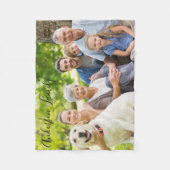 家族の写真 フリースブランケット (正面)