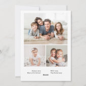 家族の写真 | ミニマリスト・スクリプト・メリークリスマス シーズンカード (裏面)