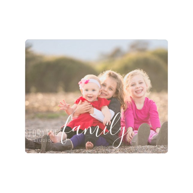 家族の写真 メタルプリント (正面)