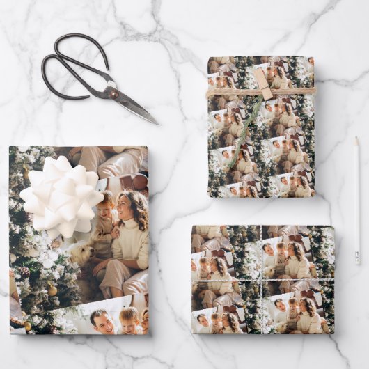 家族の写真 ラッピングペーパーシート (正面)