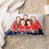 家族の写真 ランバークッション (ブランケット)