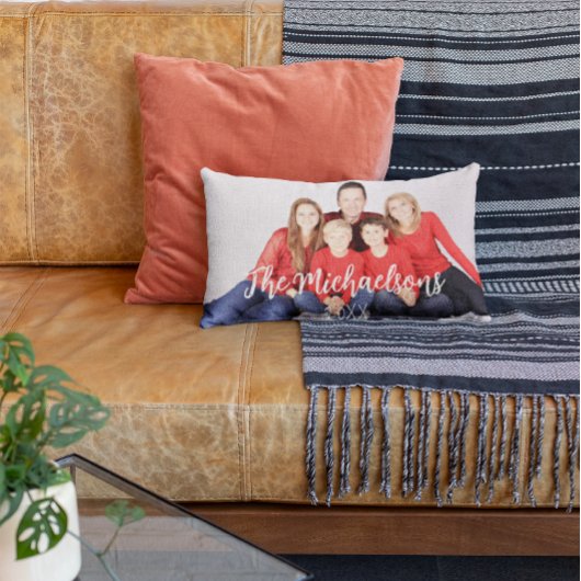 家族の写真 ランバークッション