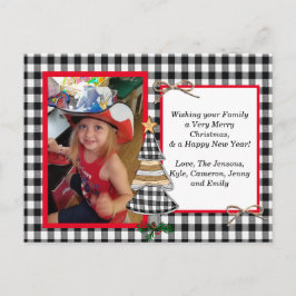 家族の写真+レシピカードクリスマスカード ポストカード
