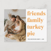 家族の写真 |友人ファミリーターキーパイ | ポストカード (正面)