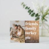 家族の写真 |友人ファミリーターキーパイ |ポストカ ポストカード (スタンド正面)