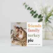 家族の写真 |友人ファミリーターキーパイ |ポストカ ポストカード (スタンド正面)