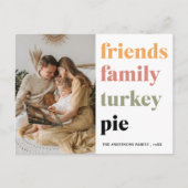 家族の写真 |友人ファミリーターキーパイ |ポストカ ポストカード (正面)