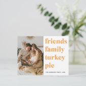 家族の写真 | 友達 家族 ターキー パイ |  ポストカード (スタンド正面)
