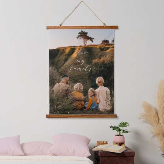 家族の写真 吊り下げ型タペストリー (寝室)