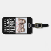 家族の写真 | 名前カスタムテンプレートブモダンラック ラゲッジタグ (正面横)