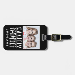 家族の写真 | 名前カスタムテンプレートブモダンラック ラゲッジタグ