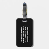 家族の写真 | 名前カスタムテンプレートブモダンラック ラゲッジタグ (裏面縦)