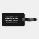 家族の写真 | 名前カスタムテンプレートブモダンラック ラゲッジタグ (裏面横)