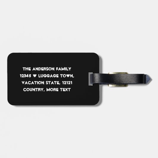 家族の写真 | 名前カスタムテンプレートブモダンラック ラゲッジタグ (裏面横)