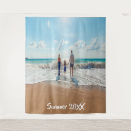 家族の写真 夏の思い出 テキスト タペストリー