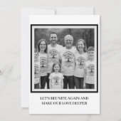 家族の写真 家族の再会 家族の系図 招待状 (裏面)