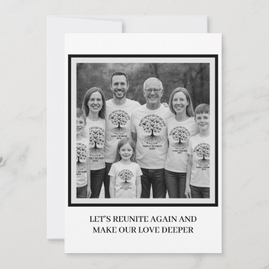 家族の写真 家族の再会 家族の系図 招待状 (裏面)