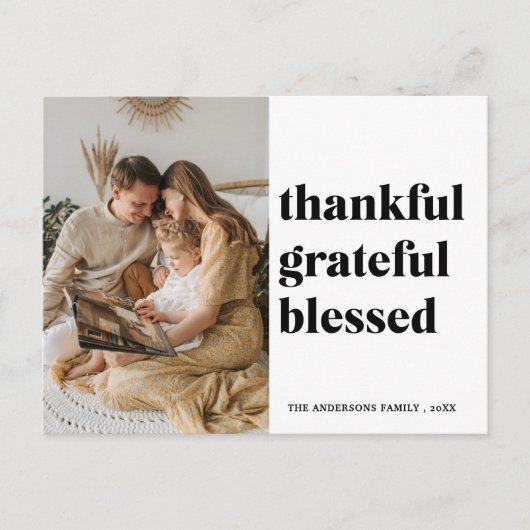 家族の写真 | 感謝と幸せに満ちて ポストカード (正面)