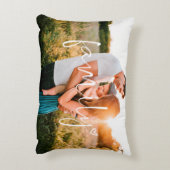 家族の写真 |書道トレンディーハート アクセントクッション (裏面(縦))