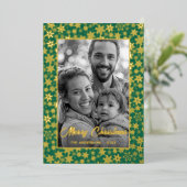 家族の写真 |画像を白黒に自動変換 箔シーズンカード (立ち正面)