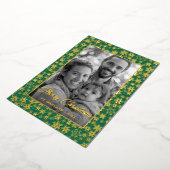 家族の写真 |画像を白黒に自動変換 箔シーズンカード (回転した状態)