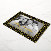 家族の写真 |画像を白黒に自動変換 箔シーズンカード (回転した状態)