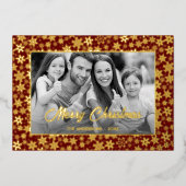 家族の写真 |画像を白黒に自動変換 箔シーズンカード (正面)