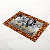 家族の写真 |画像を白黒に自動変換 箔シーズンカード (回転した状態)