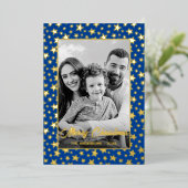 家族の写真 |画像を白黒に自動変換 箔シーズンカード (立ち正面)