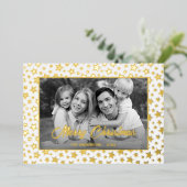 家族の写真 |画像を白黒に自動変換 箔シーズンカード (立ち正面)