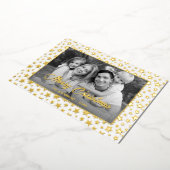 家族の写真 |画像を白黒に自動変換 箔シーズンカード (回転した状態)