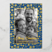 家族の写真 |画像を白黒に自動変換 箔シーズンカード (正面)