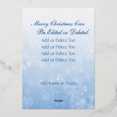 家族の写真 |画像を白黒に自動変換 箔シーズンカード (裏面)