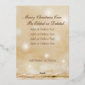 家族の写真 |画像を白黒に自動変換 箔シーズンカード (裏面)