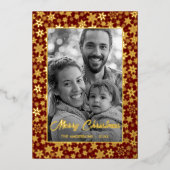 家族の写真 |画像を白黒に自動変換 箔シーズンカード (正面)