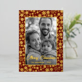 家族の写真 |画像を白黒に自動変換 箔シーズンカード (立ち正面)