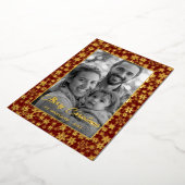 家族の写真 |画像を白黒に自動変換 箔シーズンカード (回転した状態)