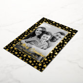 家族の写真 |画像を白黒に自動変換 箔シーズンカード (回転した状態)