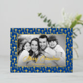 家族の写真 |画像を白黒に自動変換 箔シーズンカード (立ち正面)