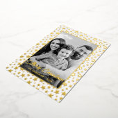 家族の写真 |画像を白黒に自動変換 箔シーズンカード (回転した状態)