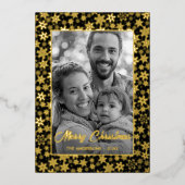 家族の写真 |画像を白黒に自動変換 箔シーズンカード (正面)