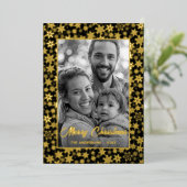 家族の写真 |画像を白黒に自動変換 箔シーズンカード (立ち正面)