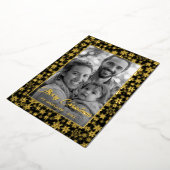 家族の写真 |画像を白黒に自動変換 箔シーズンカード (回転した状態)