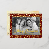 家族の写真 |画像を白黒に自動変換 箔シーズンポストカード (正面/裏面)