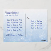 家族の写真 |画像を白黒に自動変換 箔シーズンポストカード (裏面)