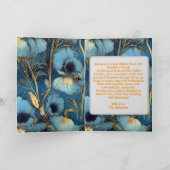 家族の写真 花のホリデーグリーティング カード (内部)