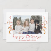 家族の写真 赤い紅葉 クリスマス 幸せ (正面)